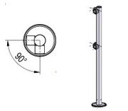 Praktika Стойка ограждения двухсторонняя (L-образная)