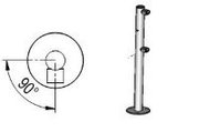 Praktika Стойка ограждения c отверстием под фиксатор L- образная (2муфты справа)
